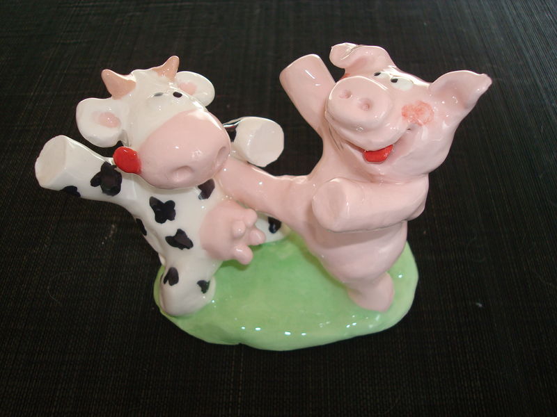 Vache et cochon